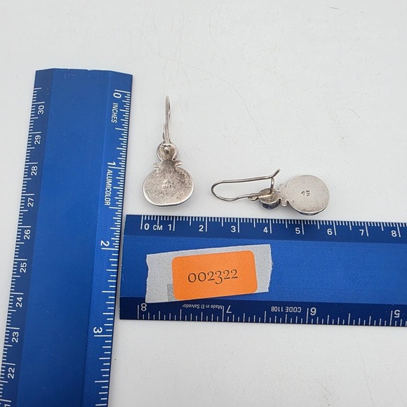 Vtg SILPADA Earrings 925 Sterling Silver Black Onyx Dangle Drop Signed FREE $HIP - Picture 7 of 7